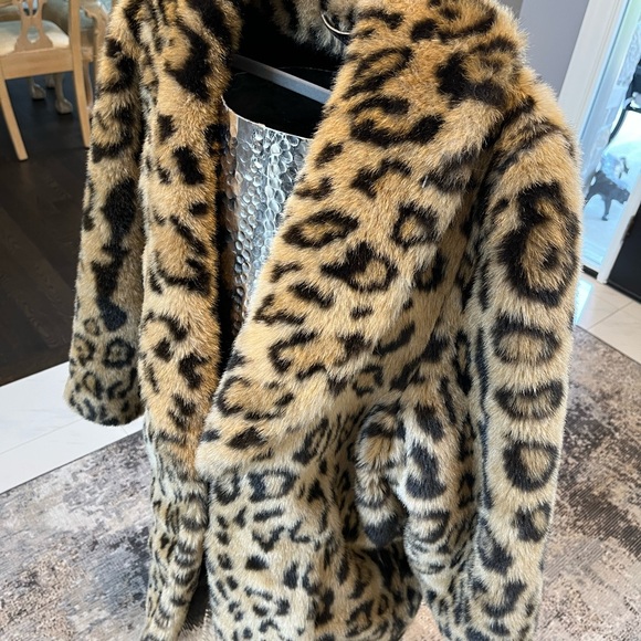 Sexy vintage cat coat size medium faux fur 70s smoking jacket style fall winter - Picture 8 of 16